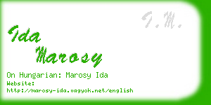 ida marosy business card